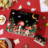 Mushroom Gift Bag with Wrapping Paper and Card, Black Mushroom Birthday Party Bags with Butterfly and Starry Night