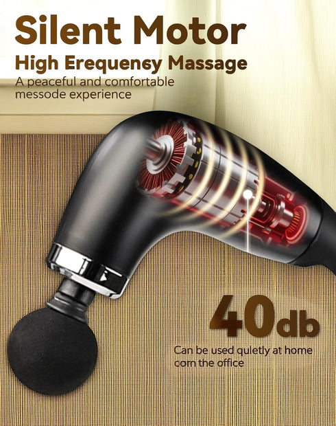 HKDFCXL 2025 hammer set, new fascia gun portable massage low noise, equipped with four professional replacement heads
