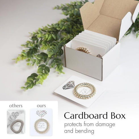 Set of 6 Spiral Hair Ties on a Proposal Card - Bridesmaid Gifts for Bridal Shower, Bachelorette Party Favors, Maid of
