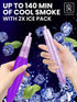 Premium Ice Pipe Hookah Hose - Purple Ice Hookah Set with 2 Reinforced Cooling Packs & Soft Grip - Hookah Mouthpiece