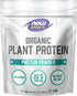 NOW Foods Sports Organic Plant Protein, Unflavored Vegan Powder, 1 lb