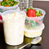 Deli Containers with Lids, 60 Sets Disposable Plastic Lunch Combo, Clear Food Storage Containers for Soup
