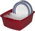 Tribello Plastic Wash Tub Dishpan Basin | 12 Quarts | Heavy Duty Foot Bath for Soaking Feet, Made in USA (Red)