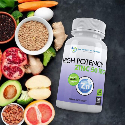 Zinc 50mg Picolinate Supplement | 120 Veggie Capsules for Adults and Kids | Well-Absorbed High Potency Pure Zinc - 50mg