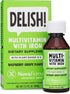 NovaFerrum Delish Vegan Multivitamin with Iron for Infants, Toddlers & Kids | Organic Plant-Based D-3 | 1.69 Fl Oz