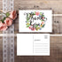 50 Thank You Postcards, Blank Thank You Note Card, Floral Watercolor Calligraphy Stationery for Wedding, Bridal or Baby