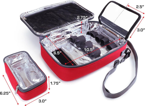 USA GEAR Diabetes Travel Case for Diabetic Supplies - Refrigerated Medicine Case with Shoulder Strap for Insulin Vials,