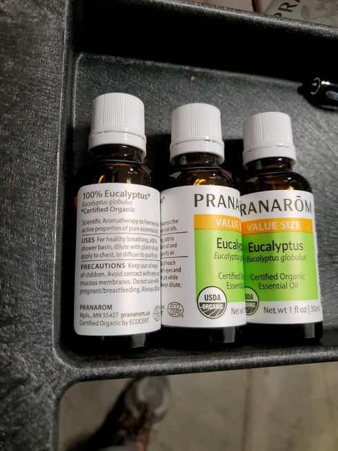 Pranarom USDA Certified Organic Eucalyptus Globulus Essential Oil (30ml) - 100% Pure for Aromatherapy, Relaxation