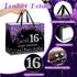 Yoirrat 16 16th Sweet Gift Bag with Wrapping Tissue Paper & Card Large Purple Black Glitter Happy Birthday Gift Bags