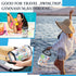 Sanwuta Beach Theme Clear Lotion Toiletry Bag, Travel Makeup Case, Waterproof PVC Cosmetic Bag with Handle, Zipper