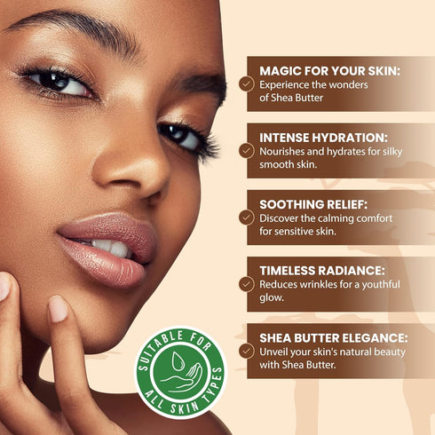 Raw African Shea Butter 16 oz. - 100% Pure Natural Unrefined IVORY for Skin, Body, Face, and Hair Growth