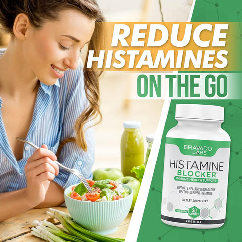 Premium Histamine Block Supplement, Diamine Oxidase for Food-Derived Histamine Intolerance, Made in USA (30 capsules)