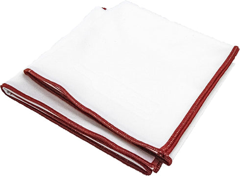 2-Pack Premium Microfiber Wine Glass Polishing Cloths, Lint-Free Drying Towels for Glassware, 25" x 20" (White, 2 Count)