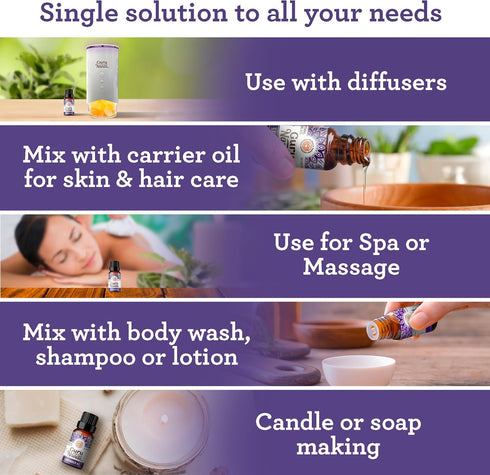 GuruNanda Lavender Essential Oil - 100% Pure, Natural Oil for Massage & DIY Recipes, 0.5 Fl Oz