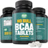 BCAA Tablets 1000 mg, 120 Pills - Branched Chain Amino Acids Supplement for Muscle Recovery & Energy