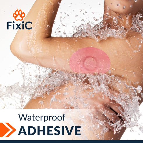 FixiC 25 PCS Freestyle Waterproof Adhesive Patches for Libre 1, 2, 3 & Plus – G7 & Stelo – Pre-Cut, Best Fixation for