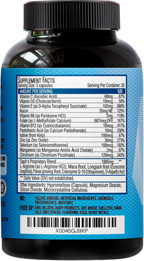 Male Fertility Supplement for Men, Boost Sperm Count, Prenatal Vitamins with Zinc, Folic Acid