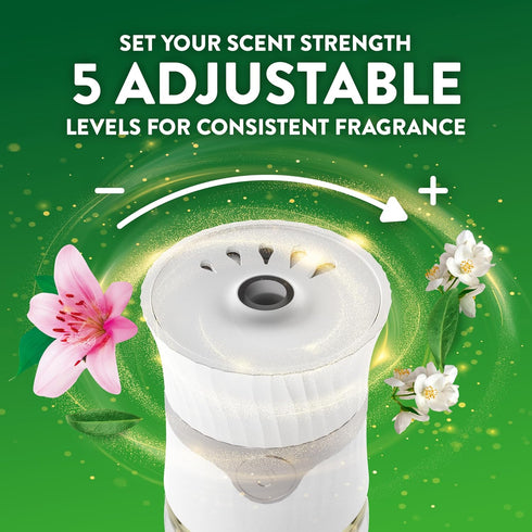 Pack 4 Count 4 AIR WICK Plug In Scented Oil Air Freshener Refill - Oil Refills Morning Lily & White Flowers ct.