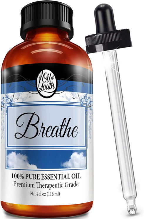 Oil of Youth 4 Ounce Bulk Breathe Blend Essential Oil - Therapeutic Grade, Pure & Natural