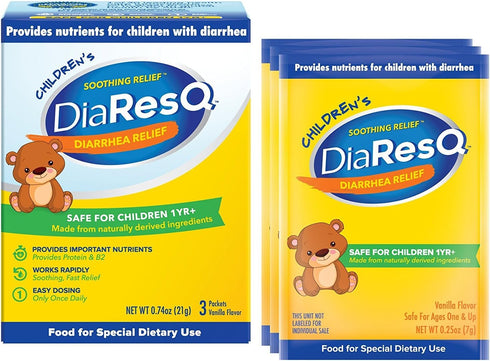 DiaResQ Children's Soothing Diarrhea Relief - Pack of 2, 3 Packets