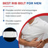 ITA-MED Breathable Elastic Rib Brace for Men, Compression Support Wrap/Belt for Ribs, Made in USA (White, 2XL)