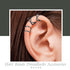 NAISKA 24PCS Black Hair Jewelry for Braids, Crystal Rhinestone Loc Dreadlock Accessories, Non-Piercing Ear Cuffs