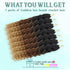 LIYATE Boho Box Braids Crochet Hair for Women - 18 Inch 7 Packs with Curly Ends