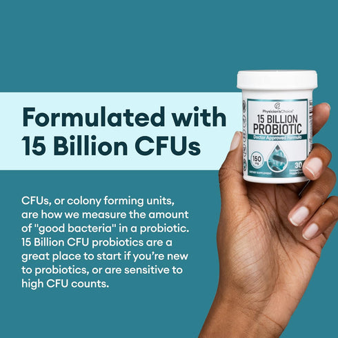 Physician's CHOICE Beginner Probiotics | 15 Billion CFU | 6 Diverse Strains & Organic Prebiotics, Designed for Overall