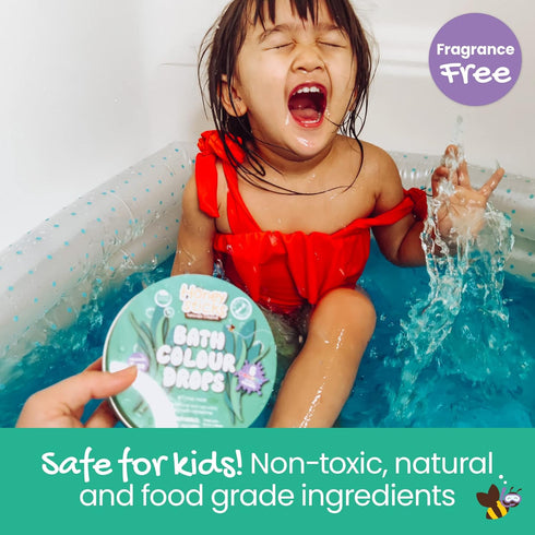 Honeysticks Bath Color Tablets for Kids - Non Toxic Fizzy Bathtub Drops Made with Natural Ingredients, 36 Drops