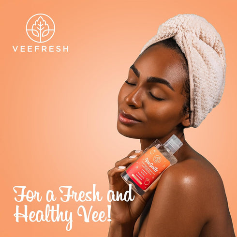 VeeFresh VeeDaily - VeeGentle Intimate Wash & VeeWipes ACV Sensitive Vee Bundle - Apple Cider Vinegar Infused Female