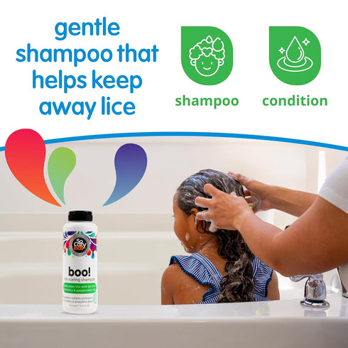 SoCozy (10.5 Oz) Boo! Lice Scaring Shampoo For Kids Hair, Effective Lice Treatment Fl Scare Away Lice with Tea Tree