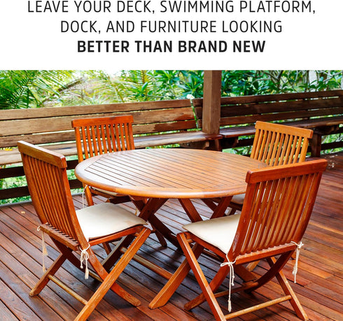 Super Cleaner, Pre-Finish Teak Cleaner & Brightener, Water-Based No Oil Teak Wood Restorer, 8 oz