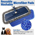 Mops for Floor Cleaning Wet Spray Mop with Refillable Spray Bottle and 3 Washable Microfiber Pads Home or Commercial Use Dry Wet Flat Mop for Hardwood Laminate Wood Ceramic, Blue