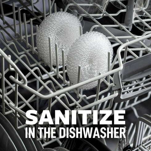 Scotch-Brite Greener Clean Recycled Scrubbing Circles, for Washing Dishes and Cleaning Kitchen, Dishwasher Safe, 3