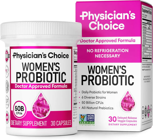 Physician's Choice Probiotics for Women - PH Balance, Digestive, UT, & Feminine Health - 50 Billion CFU - 6 Unique