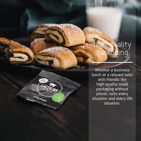 LactoJoy Lactase Pills - Vegan Sample Package of 5 Sachets à 2 Tablets for Lactose Intolerance & Improved Digestion