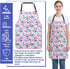 Quilax Adult Bibs for Women, Flower Pattern Adult Bibs for Seniors with Top Pocket Crumb Catcher, Waterproof Reusable