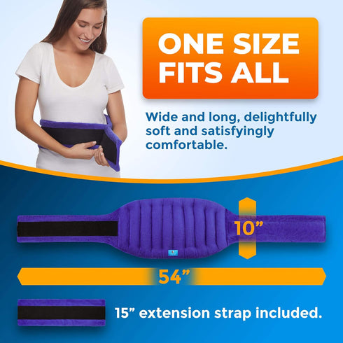 Microwavable Extra Large Heating Wrap for Lower Back, Moist Heat Therapy Pad for Instant Pain Relief