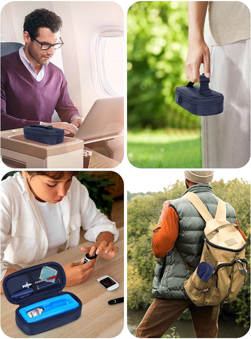 Insulin Vial Cooler Travel Case Diabetic TravelCase TSA Approved, Medicine Cooler for Travel Tsa Approved, Portable