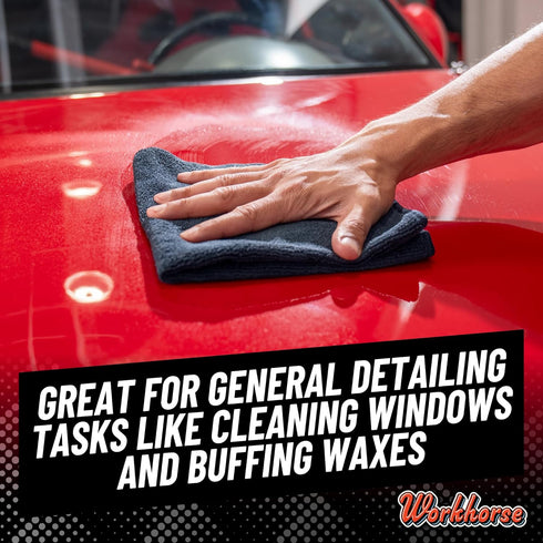 MIC35306 (16 16 (Pack 6) Chemical Guys Workhorse Professional Grade Microfiber Towel, Black in. x in.)