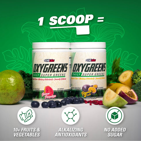 Immunity 30 EHP Labs OxyGreens Super Greens Powder - Spirulina & Chlorella Superfood, Green Juice Powder & Greens