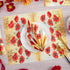 Homlouue 100PCS Watercolor Red Poppies Floral Napkins - 3 Ply Disposable Hand Towels for Bathroom Guest