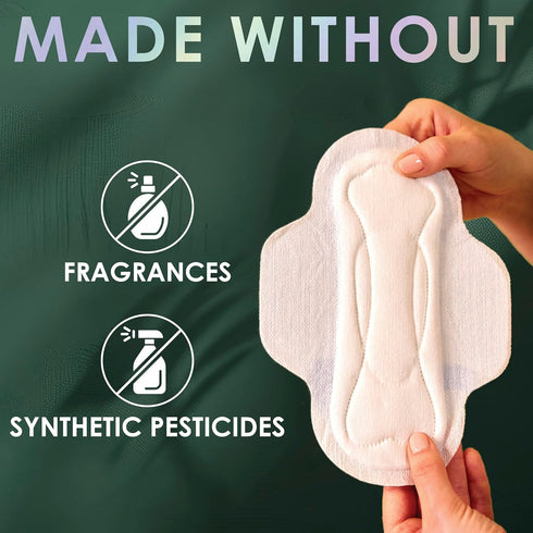 Pack 34 Count L. Ultra Thin Pads for Women, Organic Cotton Top Layer, Regular + Super Duo Absorbency, Menstrual Pads