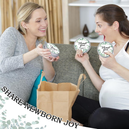 MTLEE 50 Pcs Eucalyptus Baby Shower Scented Candles Gift Travel Tin Aromatherapy Candles Favors for Baby Shower Favors