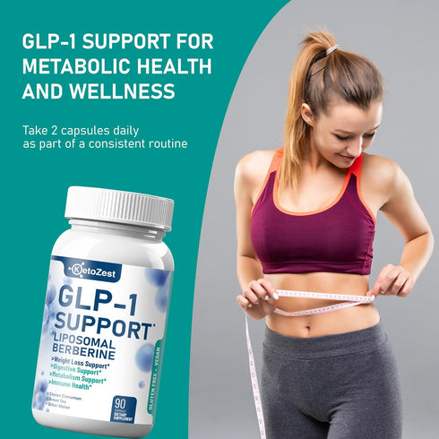 KetoZest GLP-1 15-in-1 GLP1 Support Weight Loss Supplement - Support for Weight Management Appetite Suppressant Fat