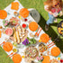 TWOWYHI 228PCS Orange Party Supplies Set, Paper Plates, Cups, Napkins, Plastic Spoons, Forks, Knives for 30 Guests