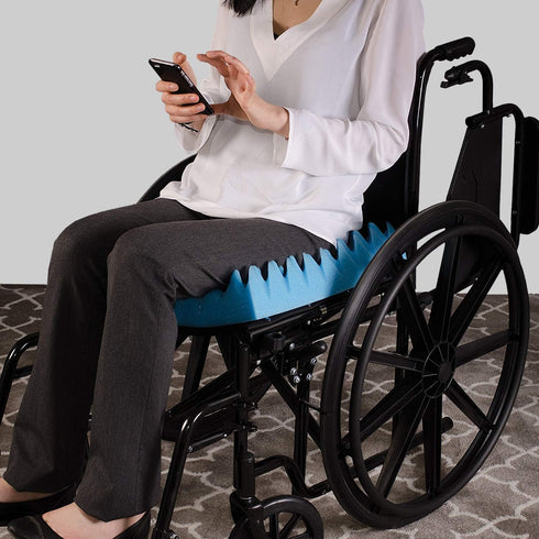 18x16x4, DMI Foam Waffle Cushion For Chair, Egg Crate Cushion Foam Seat Pad, Seat Cushion for Car, Office Chair