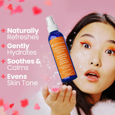SeoulCeuticals Korean Skin Care Essence Toner, K Beauty Skincare Spray Mist with Cucumber Extract & Marine Minerals