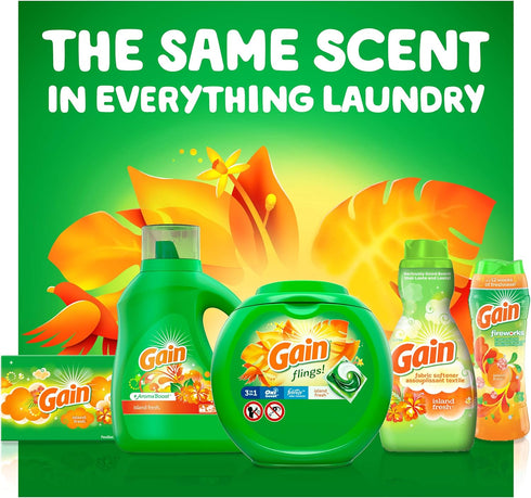Gain Island Fresh Liquid Detergent - 46 FL oz (1.36L)