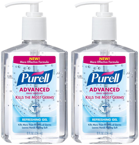 Purell Instant Hand Sanitizer, 8 oz, 2 pk